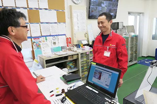 対面点呼の写真