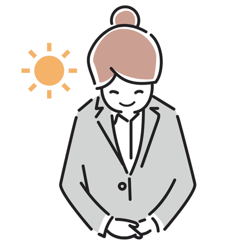 挨拶をするイラスト