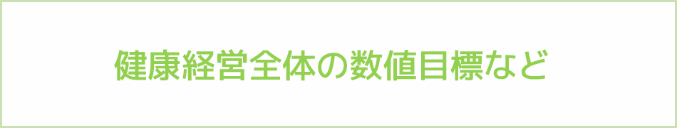 健康経営全体の数値目標など