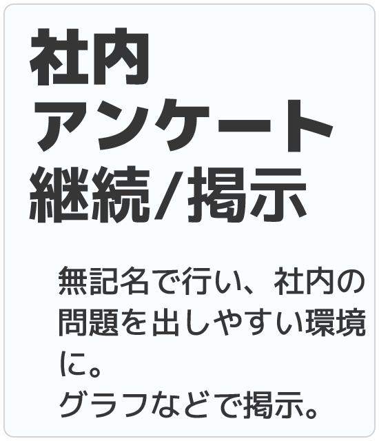 社内アンケート継続/掲示